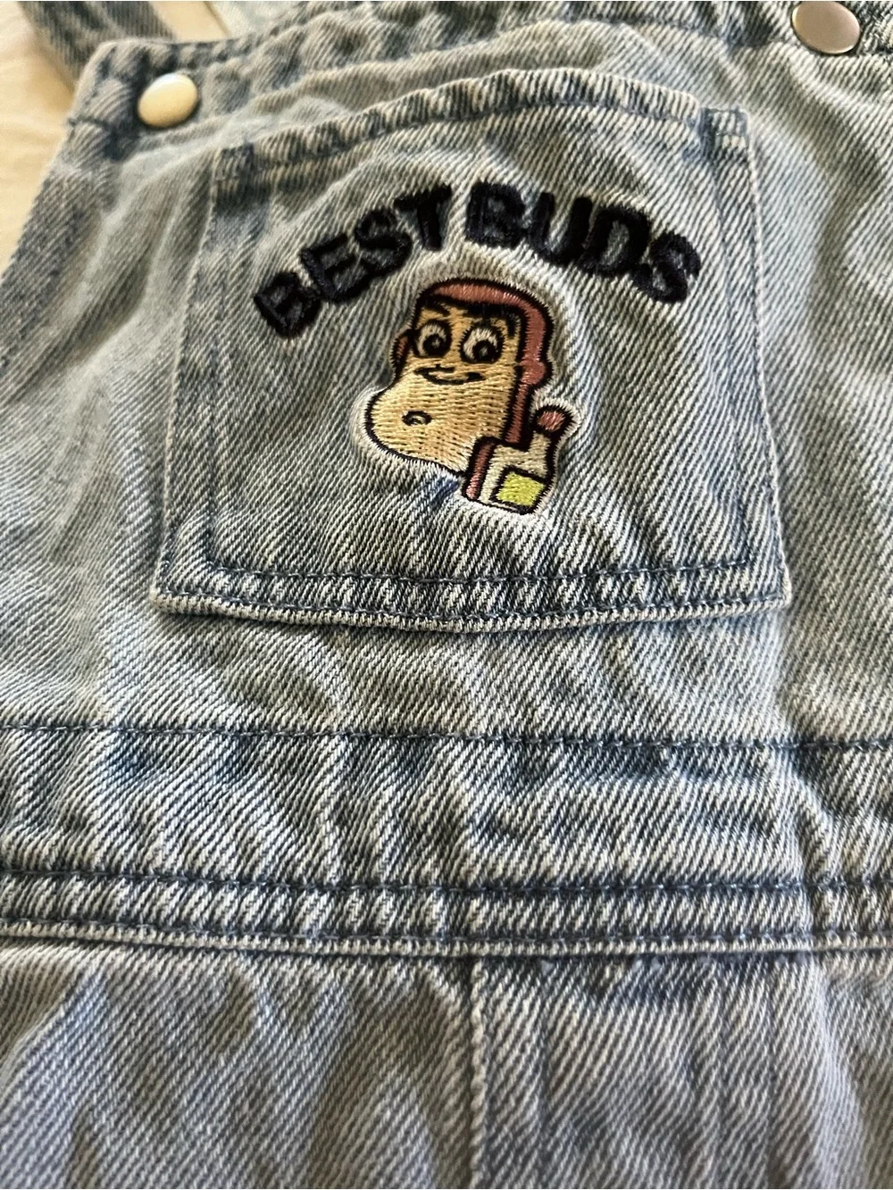 Carter's Light Blue Denim Overalls with Toy Story Patches